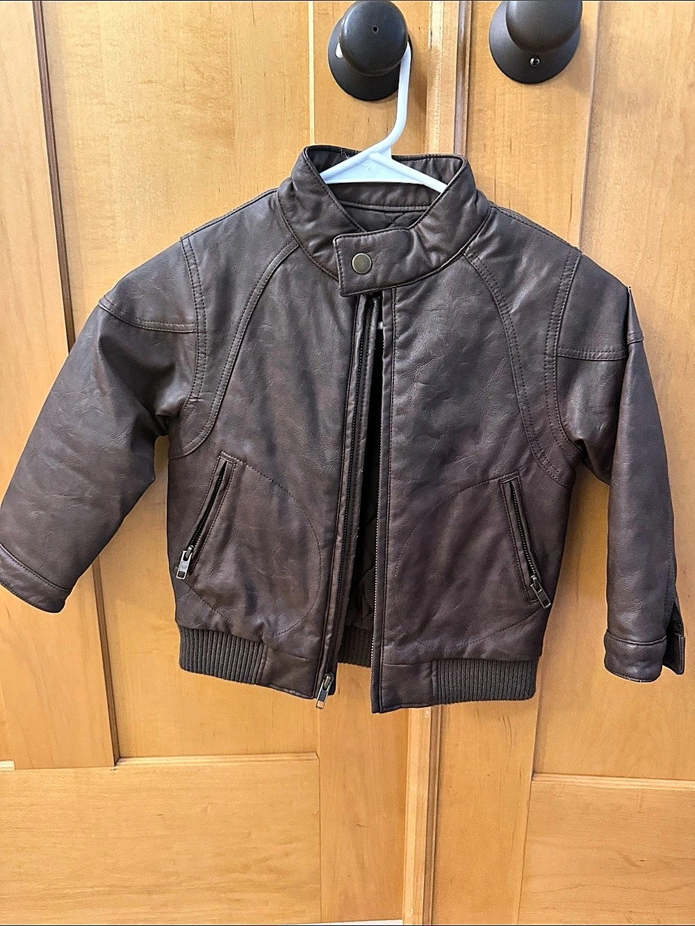 babyGap Size 4T Brown faux leather Jacket
